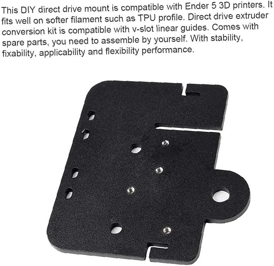 review JRUIAN Printer Accessories 3D Printer Extruder Parts Direct Drive Plate Kit Upgrade Accessories Aluminum Alloy Compatible with Ender 5 Printing Accessories