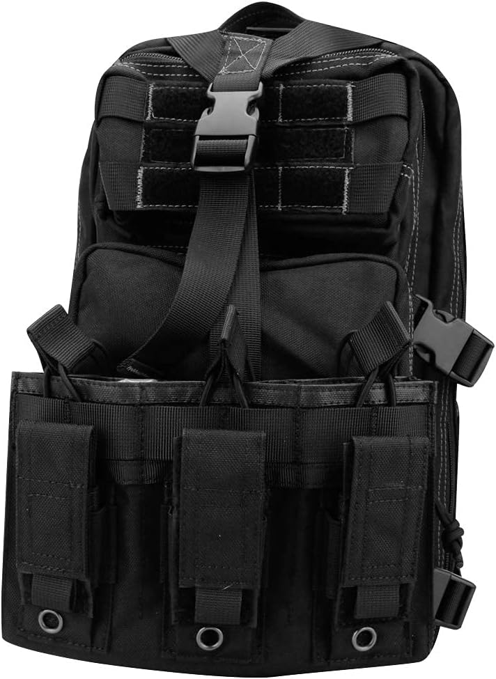 Aoutacc Double/Triple Mag Pouch, Kangaroo Rifle Magazines and Pistol Mag Pouch for M4 M16 AK AR G36 9mm .40 S&W .45 ACP Magazines