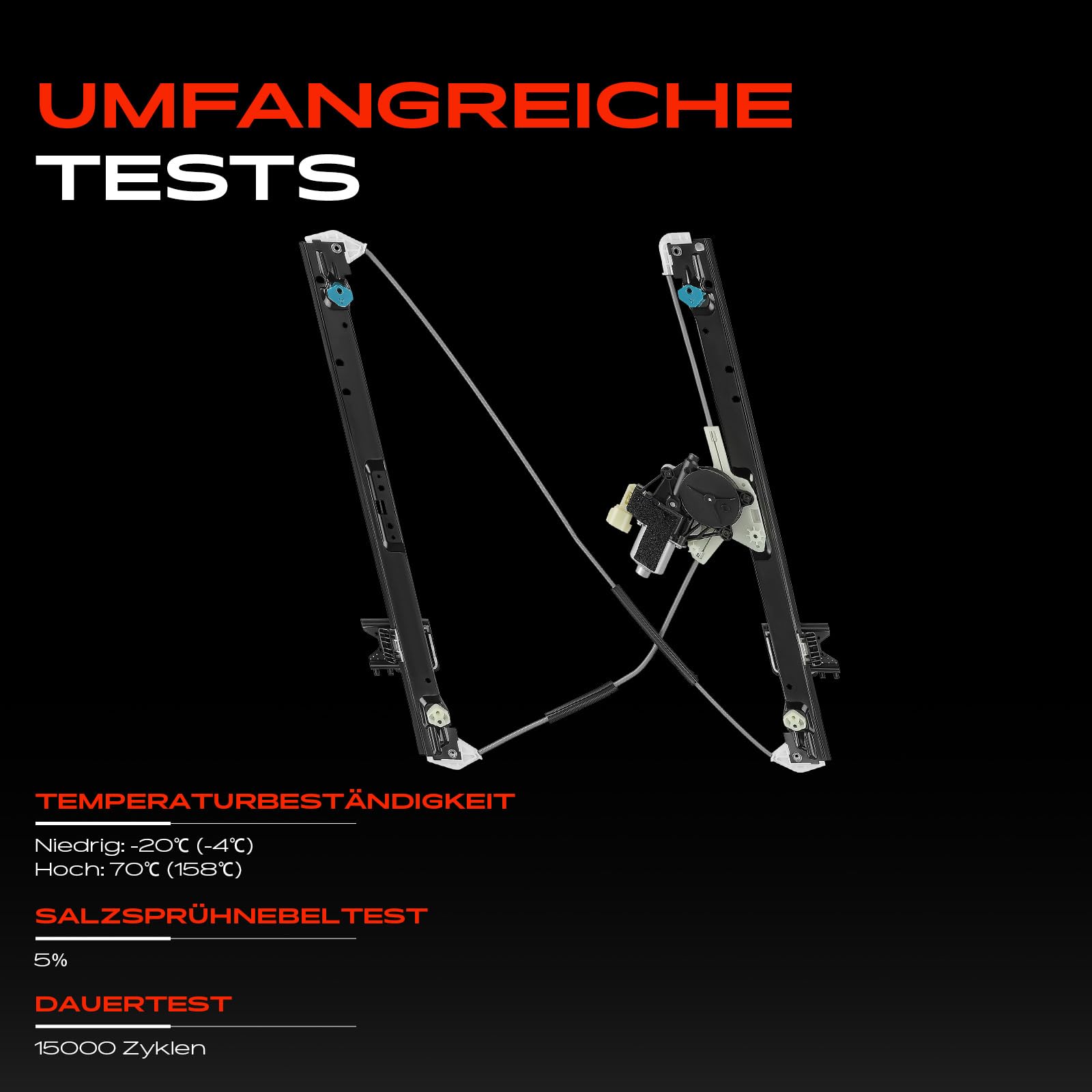 Frankberg Fensterheber Mit Motor 4/5-Türer 6-Polig Vorne Rechts Kompatibel mit Discovery V L462 Alle Motoren SUV 2016-2021 LR083210