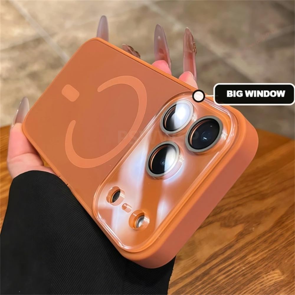 Magnetyczne etui na telefon do iPhone'a 17 Air 16 11 12 13 14 15 Pro Max, do ładowarki Magsafe z dużym okienkiem, niebieskie, do iPhone'a 14
