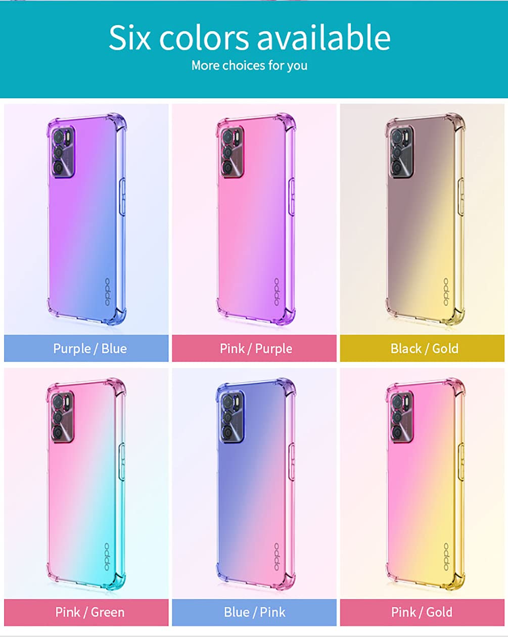 DOINK Cover Pendenza Colorato per Oppo A54S / A16 / A16S