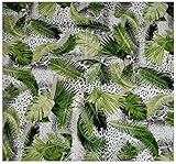  Russo Tessuti Tessuto Cotone Stampato 3D Palma Urban Jungle Maculato Animalier 270x280cm
