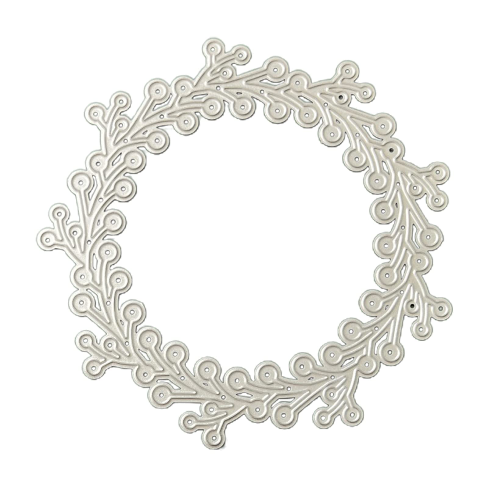 Lerpwige Metal Die Cuts Dot Wreath Embossing Stencil Cutting Dies for Card Making Scrapbooking Paper Craft Template Handmade Metal Die Cuts for Card Making