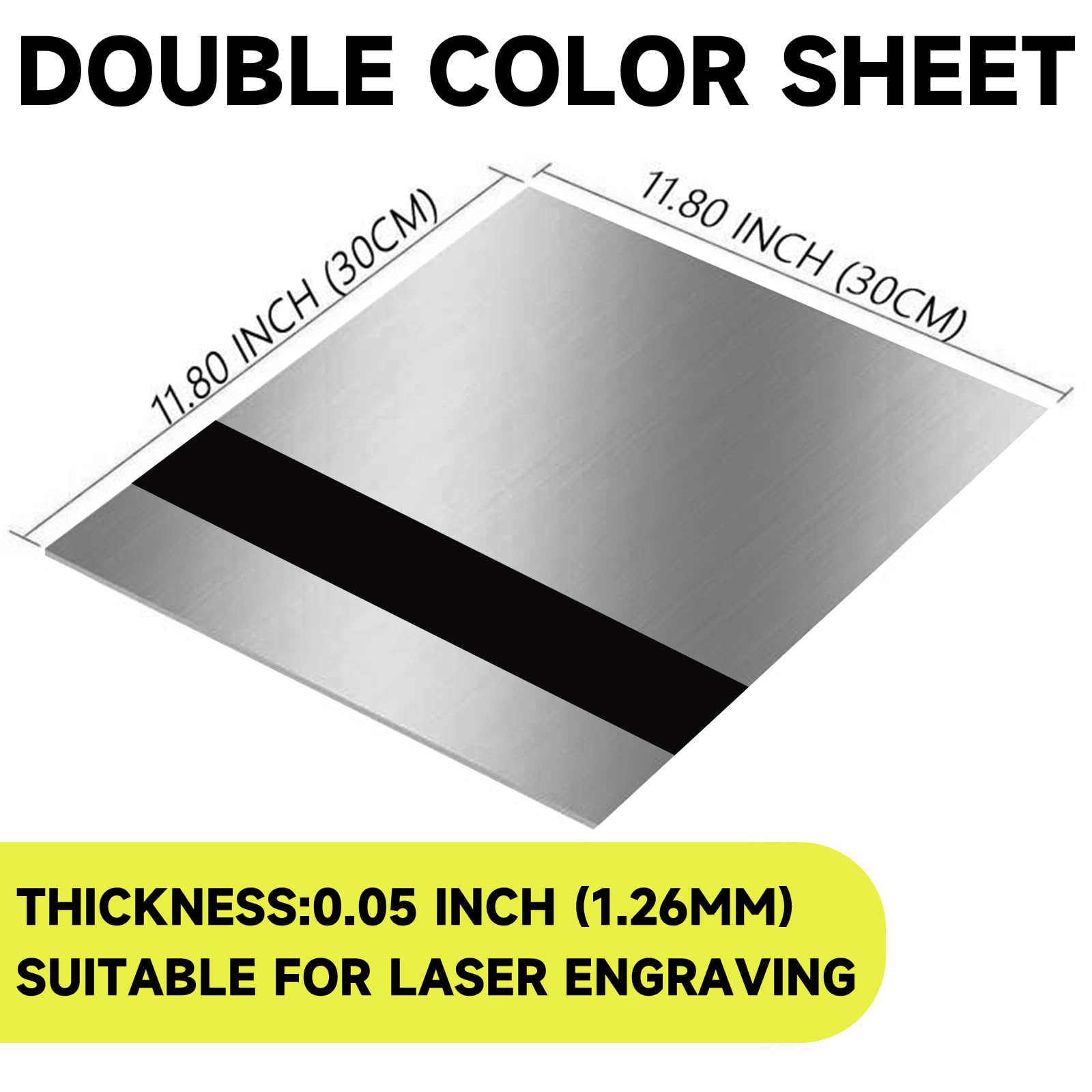 Snapklik.com : 5PCS Laser Engraving Double Color ABS Plastic Sheet,Two ...