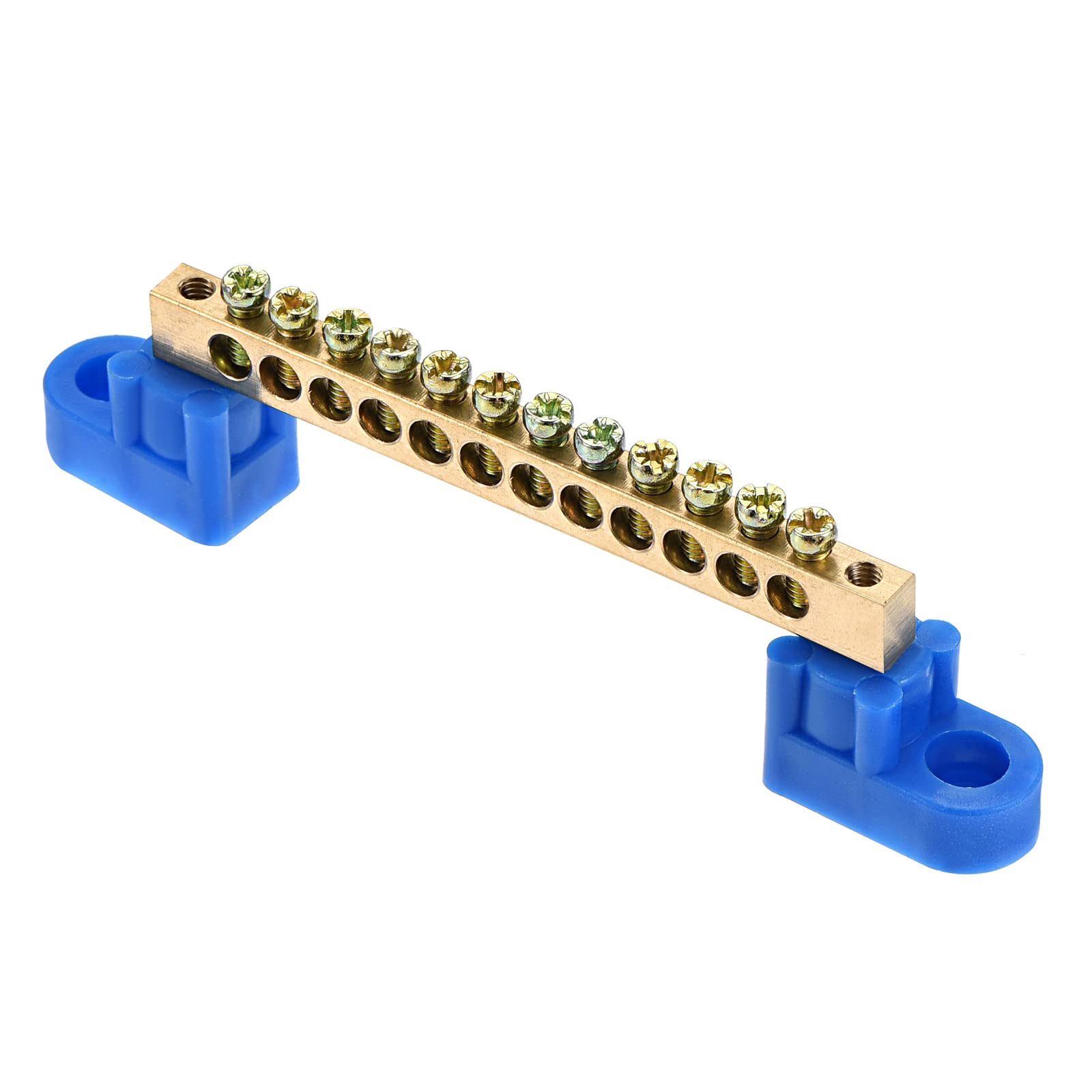 1 Bornier En Laiton 6, 8, 10, 12 Trous, Bande De Terre Neutre