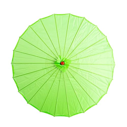 THY COLLECTIBLES 33" Japanese Chinese Umbrella Parasol for Wedding Parties, Photography, Costumes, Cosplay, Decoration and Other Events - Solid Color (Green) - Green