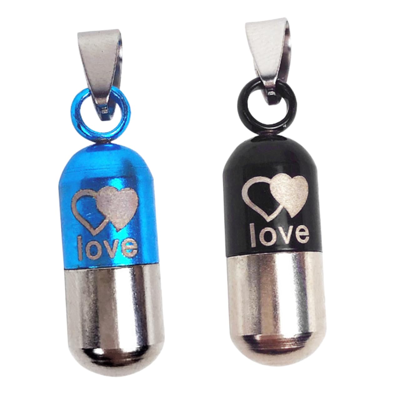 BCOATH 2Pcs Shaped Pet Collar Hanging Pendant Lost Identity Address Plate for Dogs and Cats Durable Decoration Black Blue