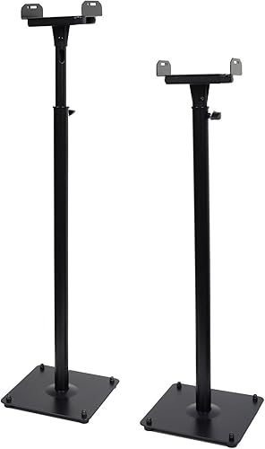 VideoSecu 2 Soporte satelital para montaje de altavoces con altura ajustable para PA DJ Club, para tareas de trabajo pesado. Se extiende de 26.5