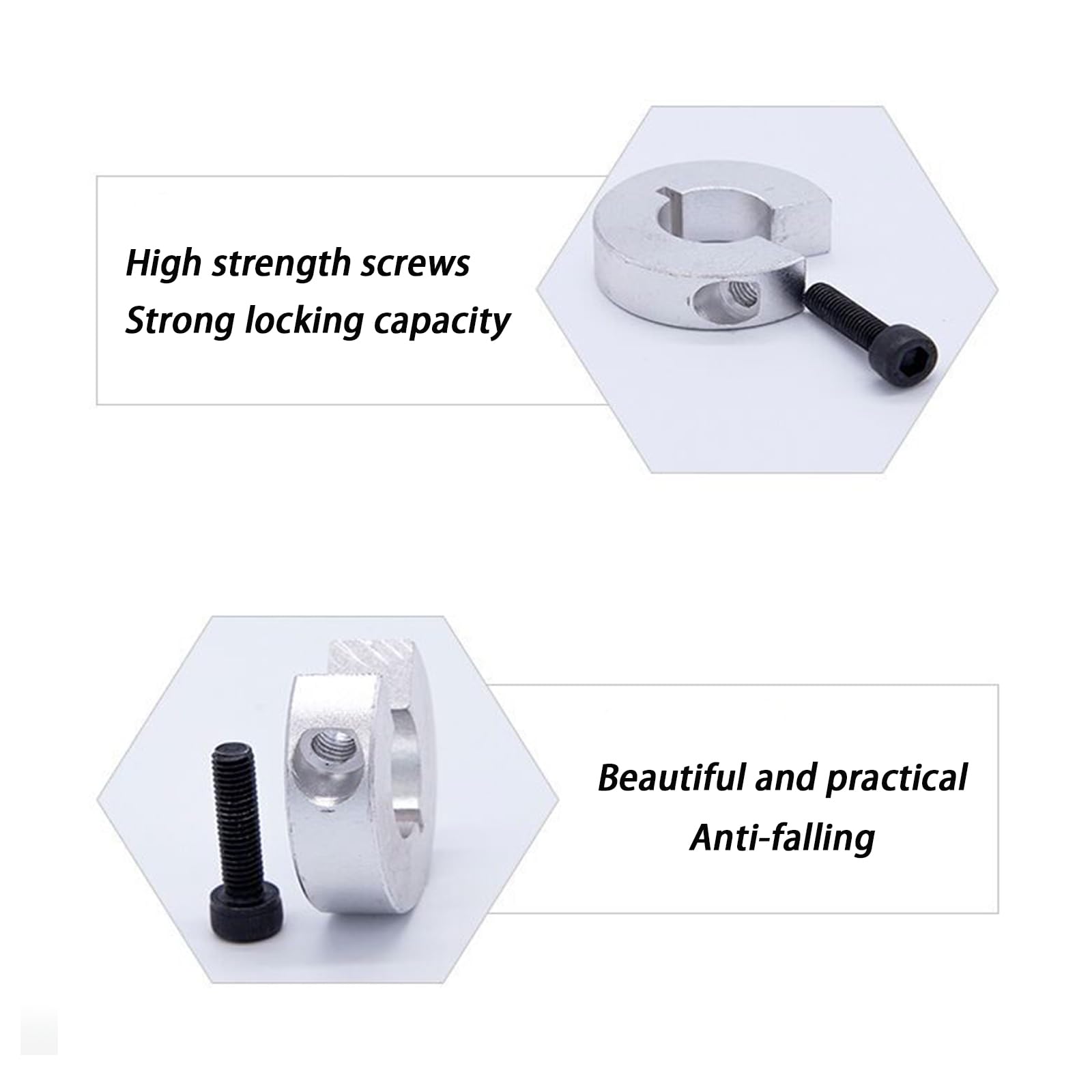 GisWell 6 Stück SBR20 Linearer Schienenstopper 20mm, Linearführung-Stopper Anschlagsicherungsring Werkzeug Wellenbegrenzung Befestigungsring Aluminiumlegierung