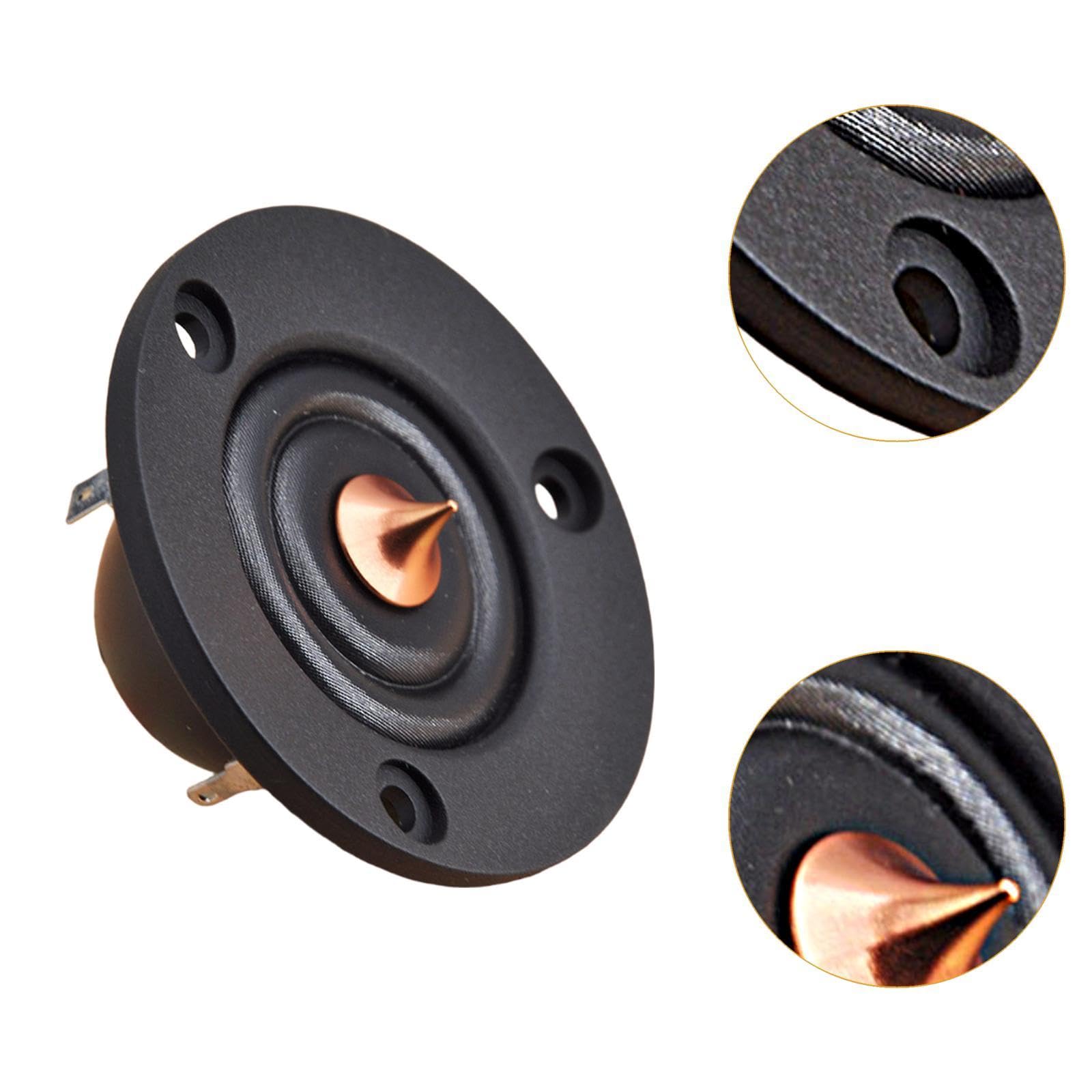 jojomis Silk Film Dome Tweeter Speaker HiFi Sound Replacement Bright Clear Voice F0-20KHz 4? 30W for Office Stages Commercial Venues