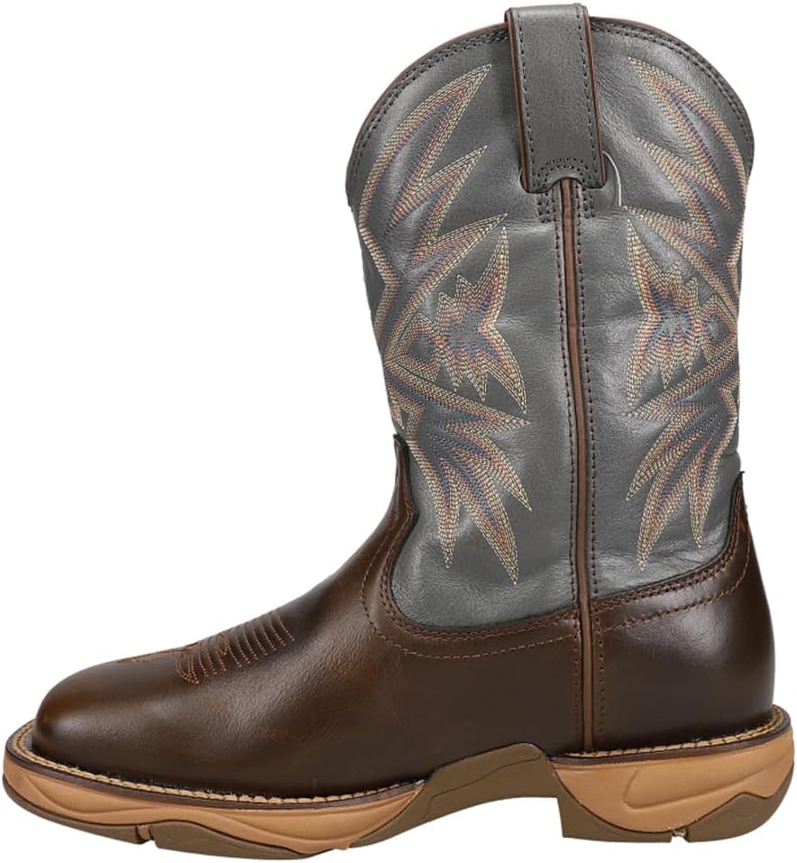 Tony Lama Men's Bartlett Coffee Western Work Boot Soft Toe Brown 9 EE US