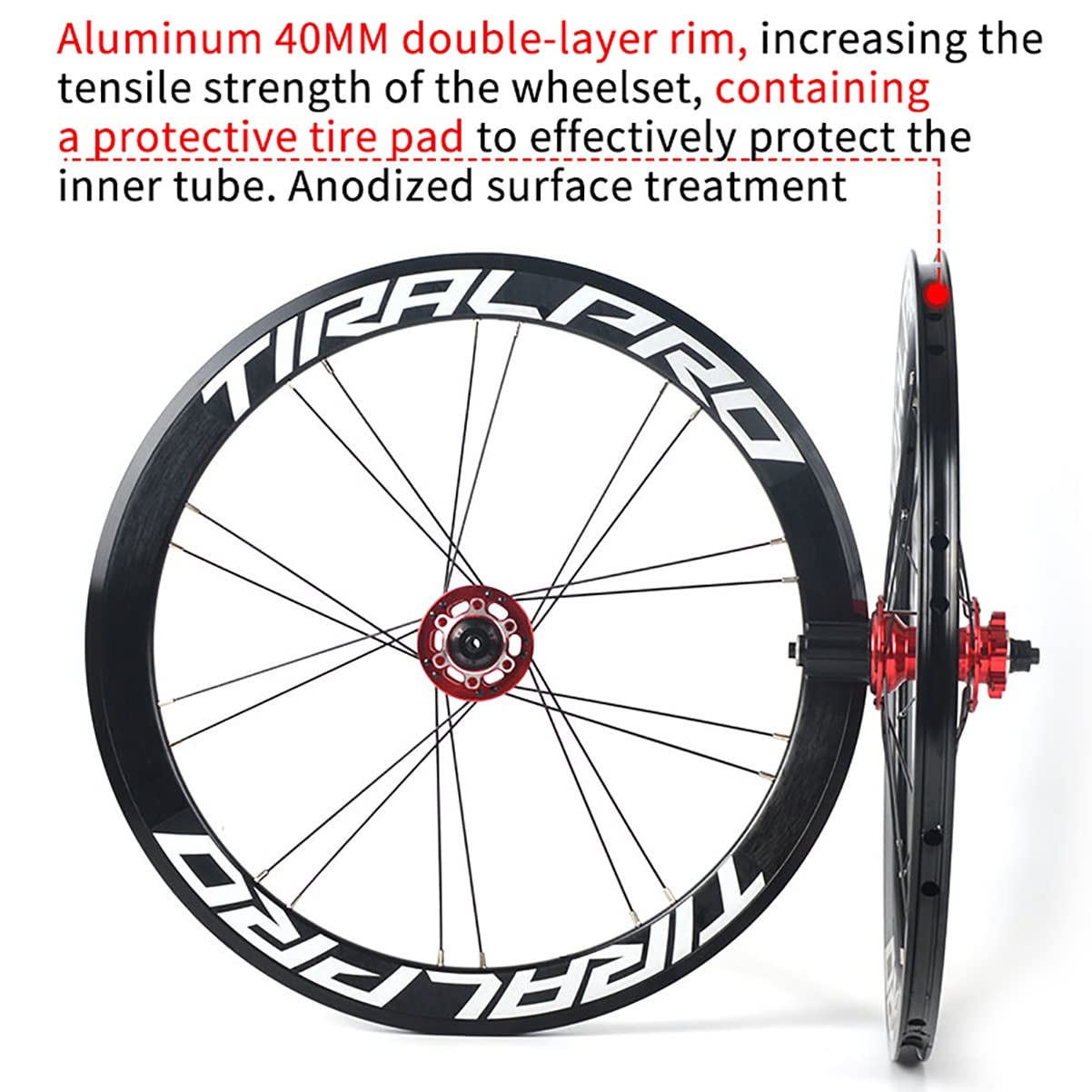 Llantas BMX 349 Juego Ruedas Bicicleta 16 Pulgadas Freno De Disco Llanta | Liberación Rápida Rueda Delantera Y Trasera Bicicleta Para Volante Cassette 7 -11 Velocidades(Silver)
