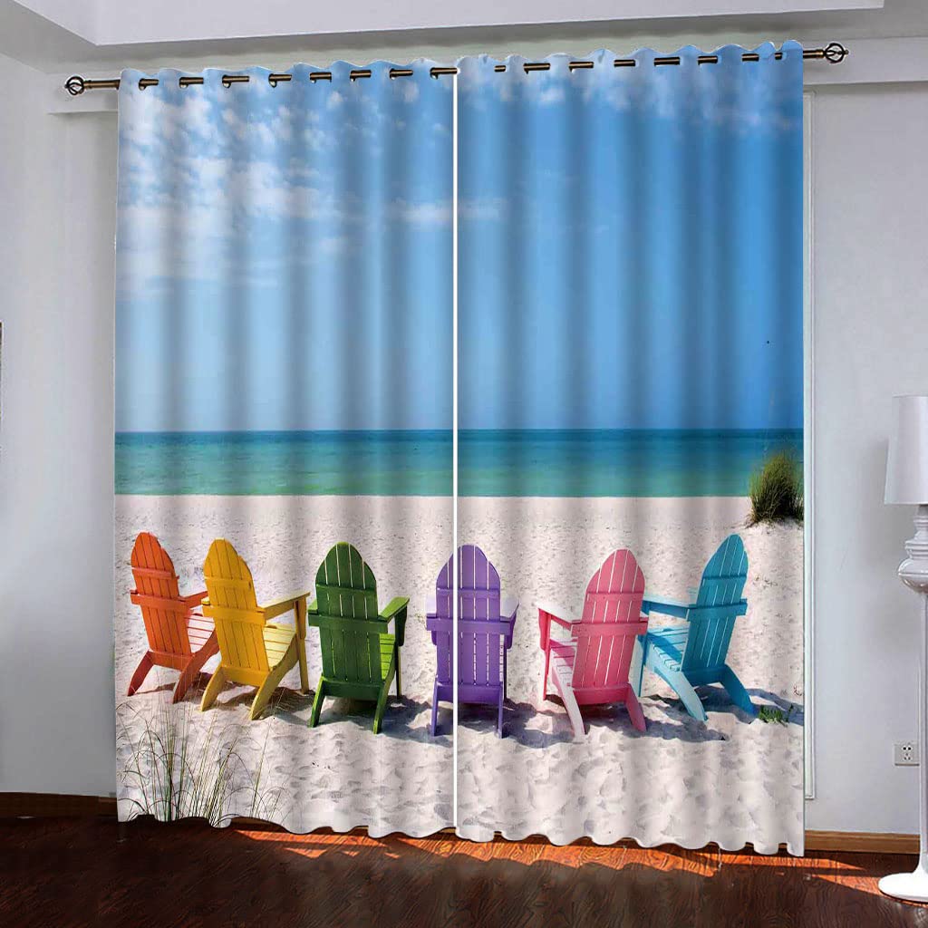 Rideaux occultants et draperies isolant thermique bleu 132x225 cm pour fenêtre