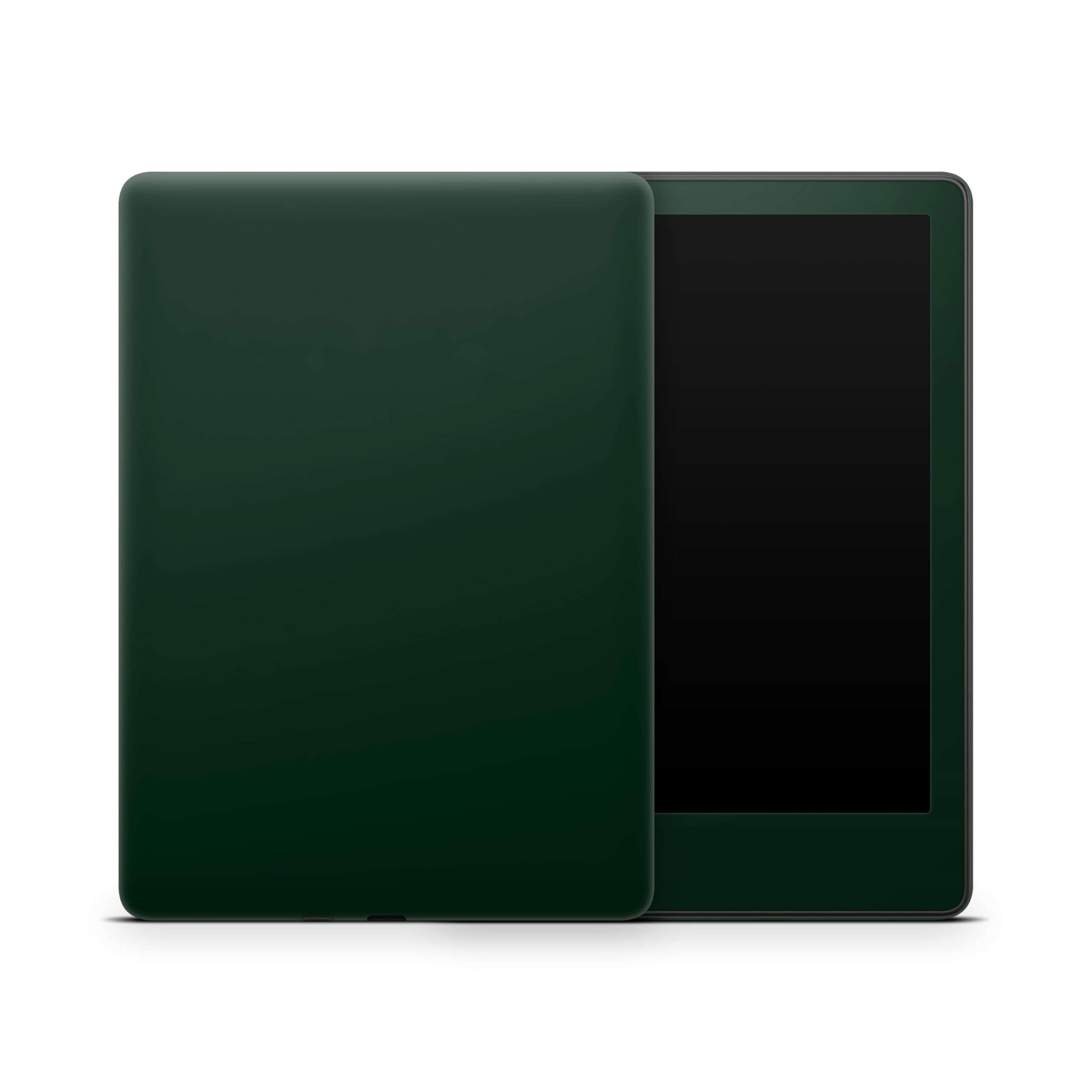 ZOOMHITSKINS Glitter Kindle Skin Compatible with Kindle Paperwhite Gen 12 (2024), Plain Solid Color Dark Deep Forest Green Emerald, Easy Bubble-Free 3M Vinyl Decal, Made in The USA