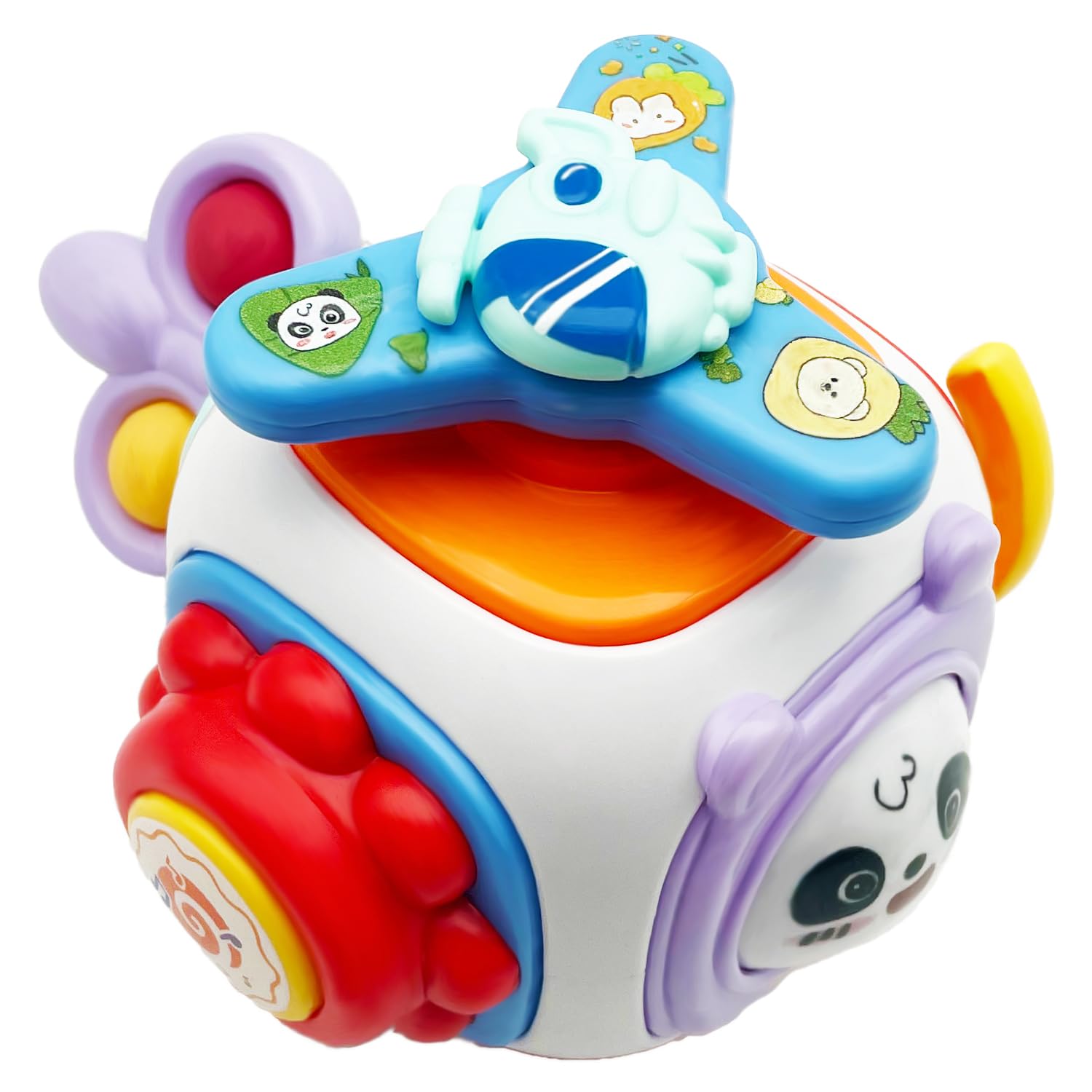 Busy Cube for Kids Sensory Busy Board Travel Toy for Toddlers 1-3 Years Old, Educational Montessori Learning Toys for Babies 18+ Months