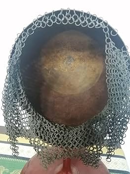 Amazon.co.jp: 時代 蒙古軍 鉄地鎖帷子付 モンゴル 兜