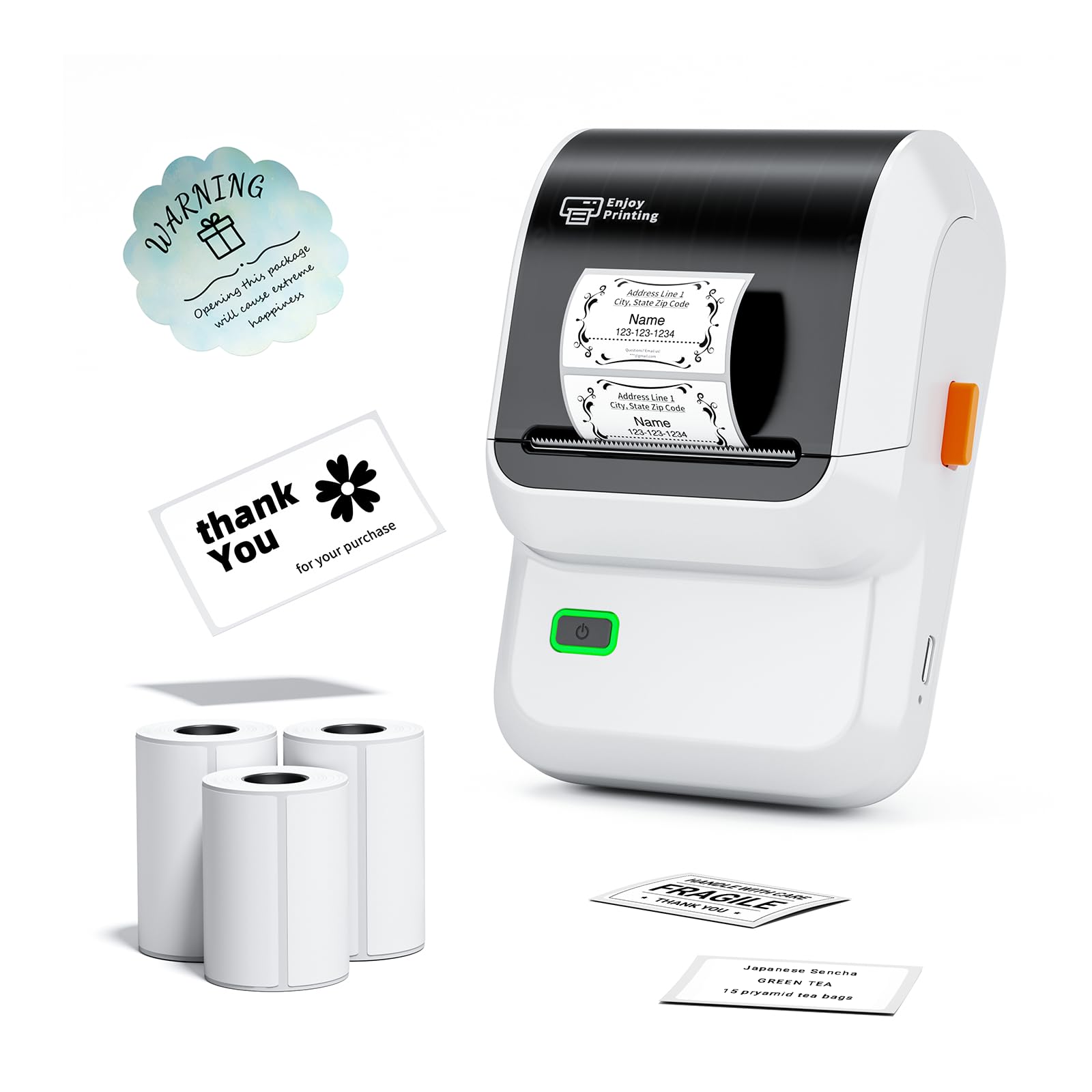 M100 Label Maker Machine with 3 Tapes, Portable Bluetooth Thermal Printer