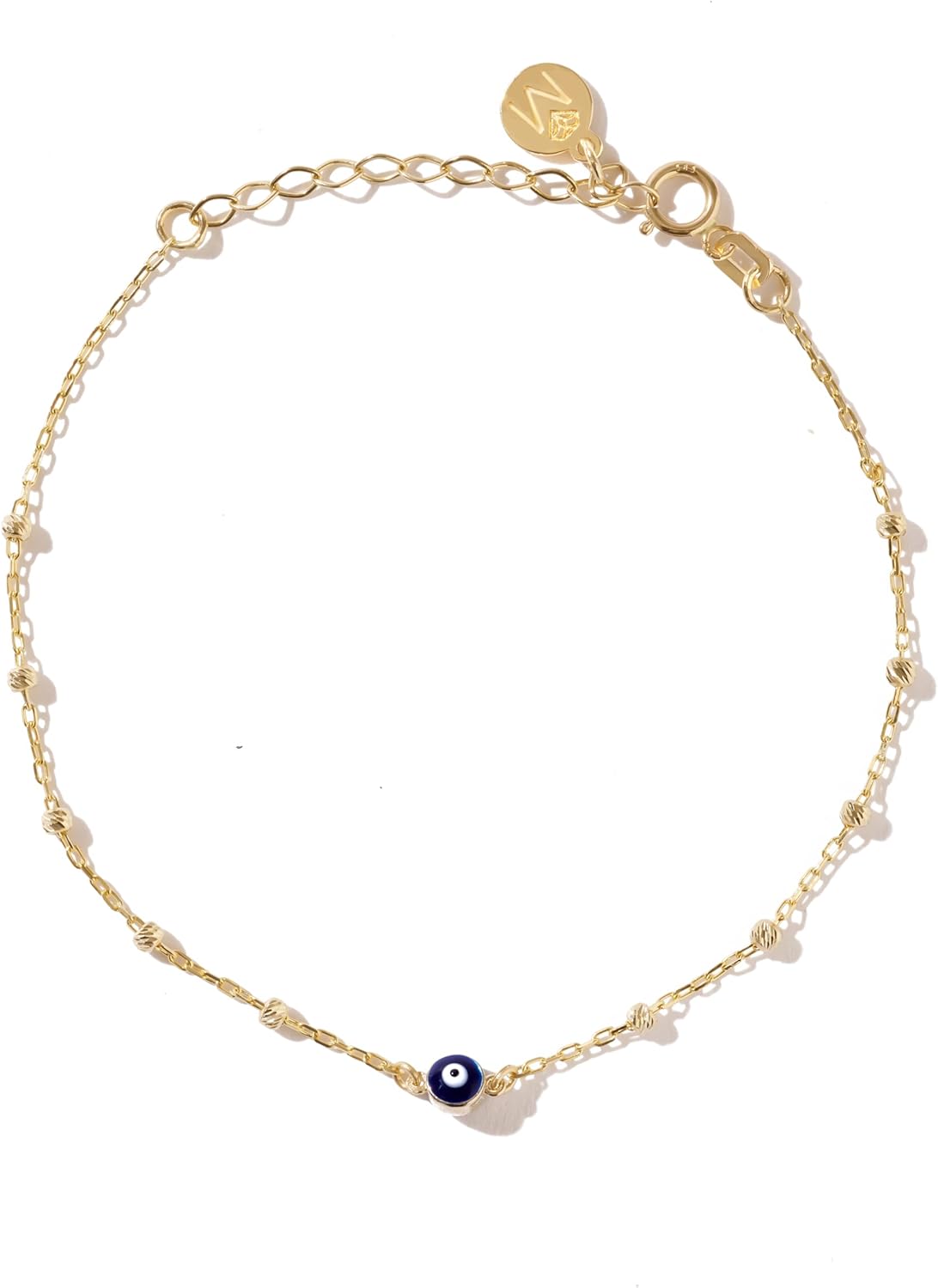 14K Gold Evil Eye Bracelet, Protection Bracelet, Gold Evil Eye, Eye Bracelet, Good Luck Bracelet, Evil Eye Blue, Evil Eye Bracelet, Evil Eye