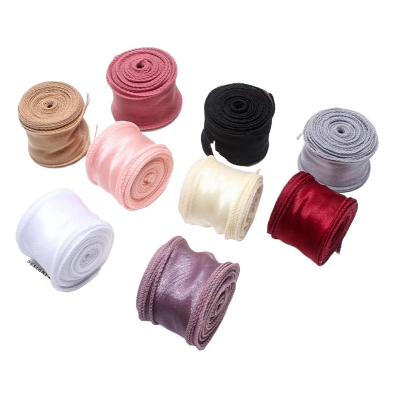 Lot de 14 rubans en mousseline de soie pour loisirs créatifs, bouquet, emballage cadeau, décoration de mariage, emballage cadeau, décoration de vacances