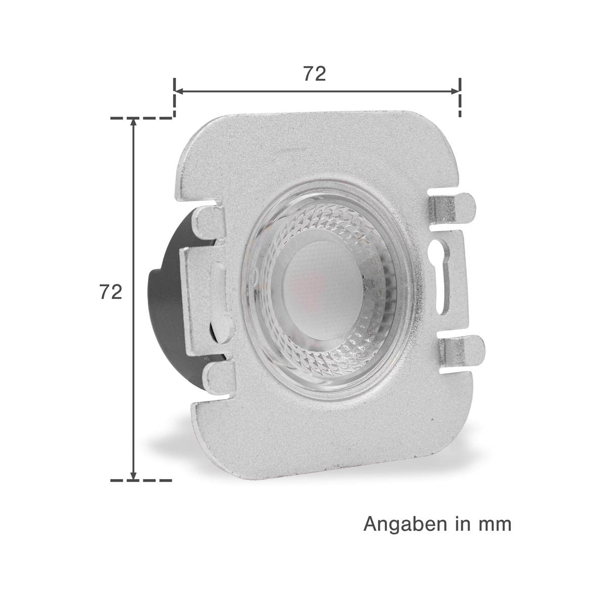 LongLife LED Treppenleuchte 230V – Eckig, Alu-gebürstet, Neutralweiß 4000K, 1,5W, Werkzeuglos Montierbar, Für Unterputzdose
