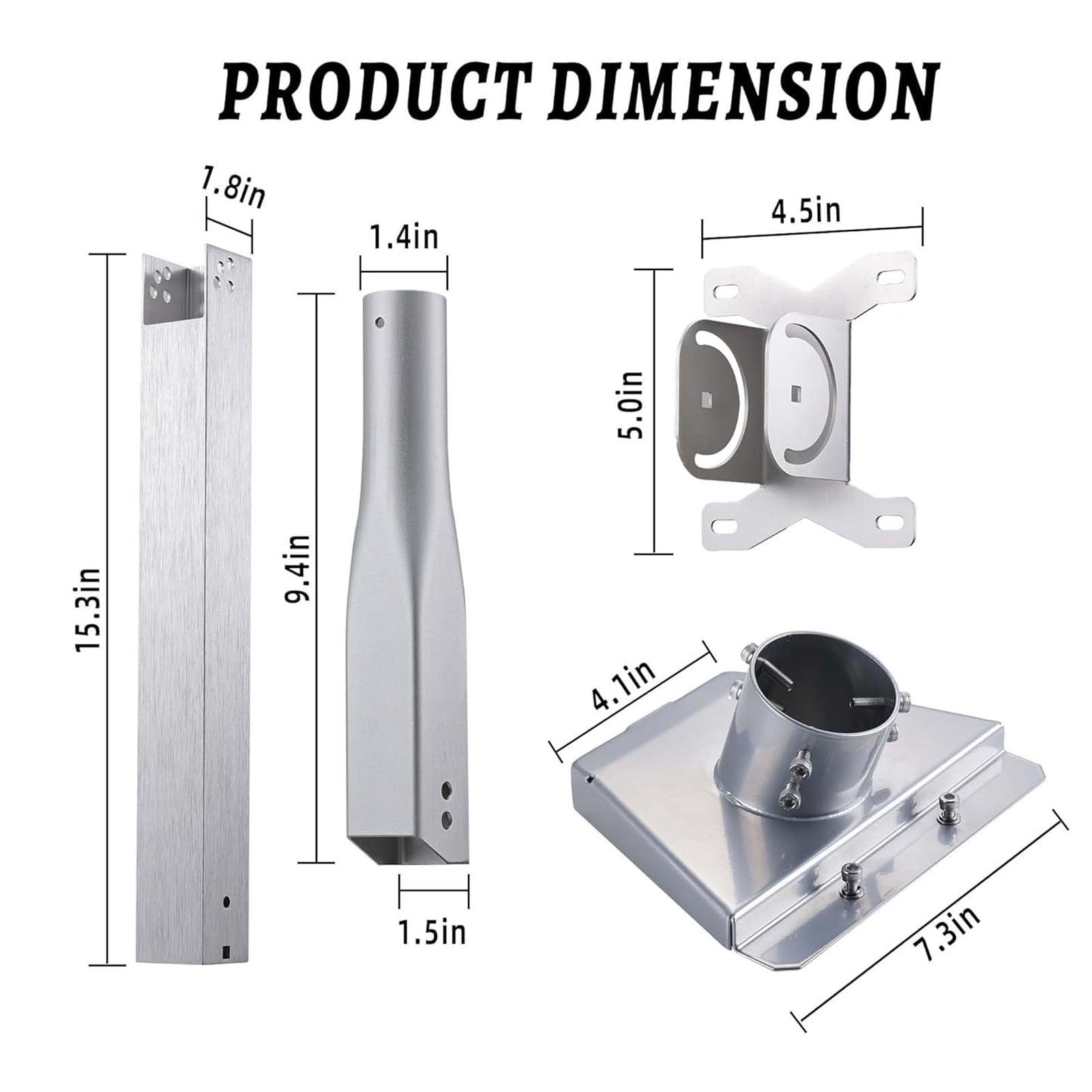 Gen 3 Supporto Tetto 45° 90° 180° Angolo Regolabile Materiale in Acciaio Legato Kit di Installazione Stabile per e Tetti per Antenna Parabolica Standard, per V3