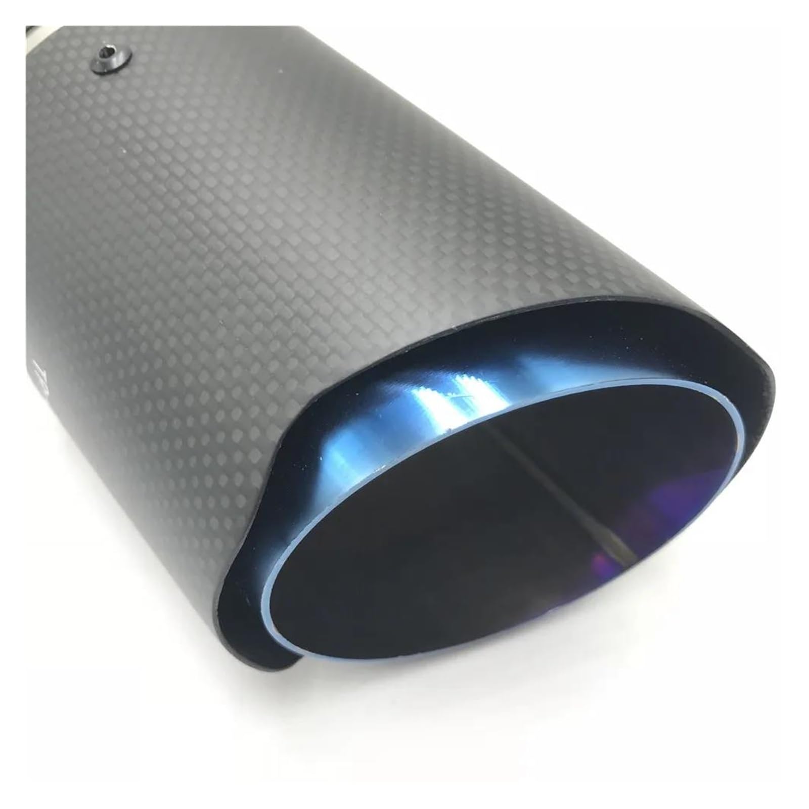 Tuyaux D'échappement Embout Silencieux Fiber Carbone Mat Pour Voiture Système D'échappement Buse Silencieux Universelle Droite Acier Inoxydable Bleu Embout Échappement