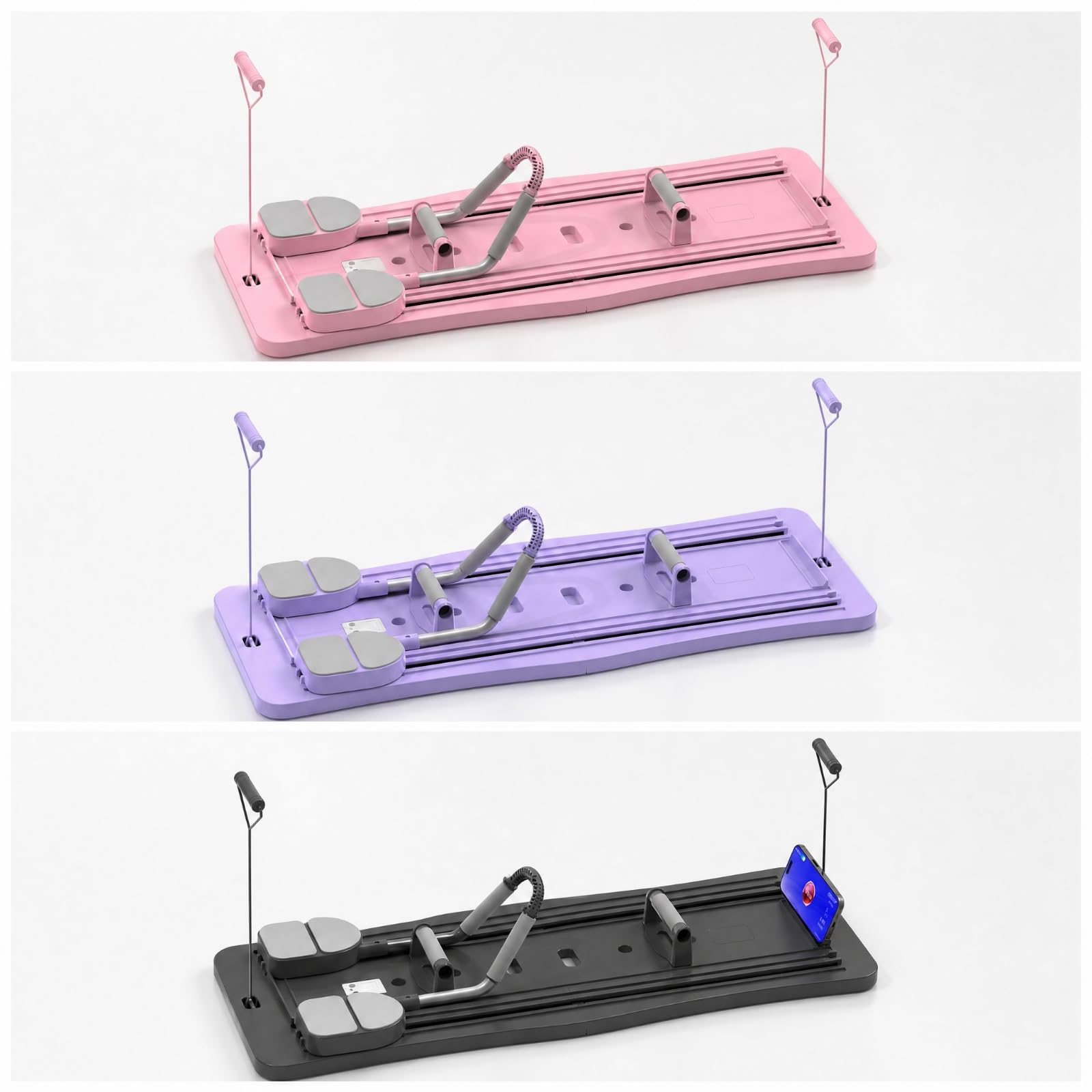 Pedana Fitness Pieghevole Multifunzione Tavola Push Up Pieghevole in Plastica PP Attrezzo Ginnico per Camera da Letto
