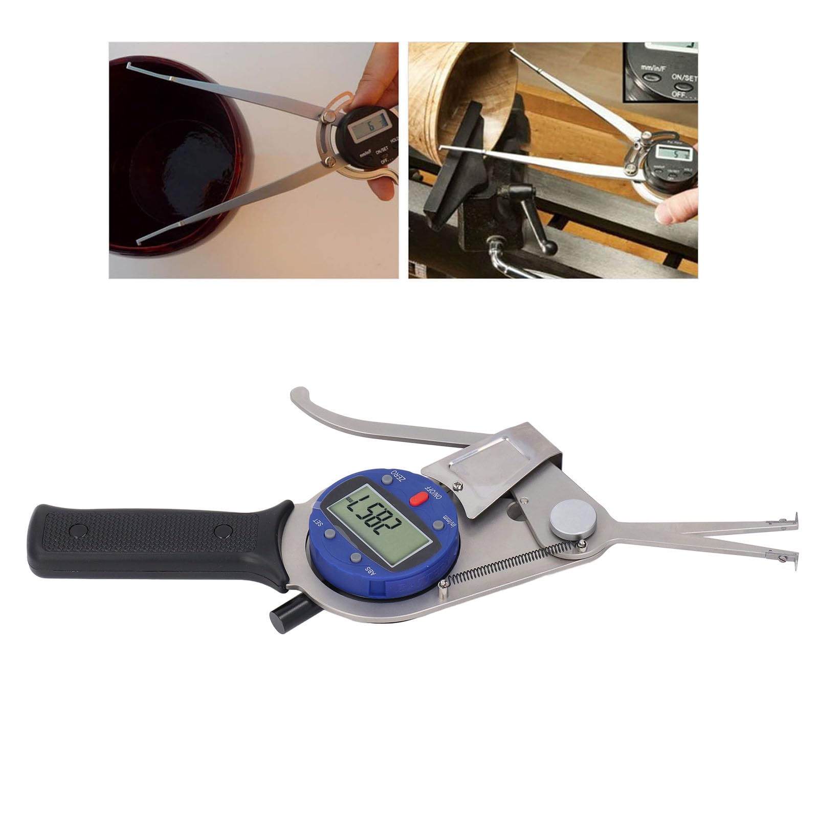 Calibre interior digital de 8 a 28 mm con mango, 0,04 mm de alta precisión, pulgadas/métrico, ajuste cero, modo ABS, para medir tuberías, tubos, diámetro interno del
