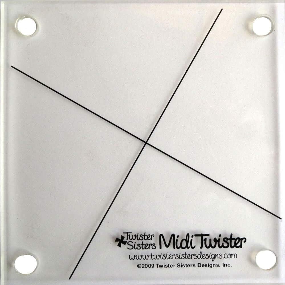 Midi Twister Pinwheel Quilt Template uses 6 1/2" Squares
