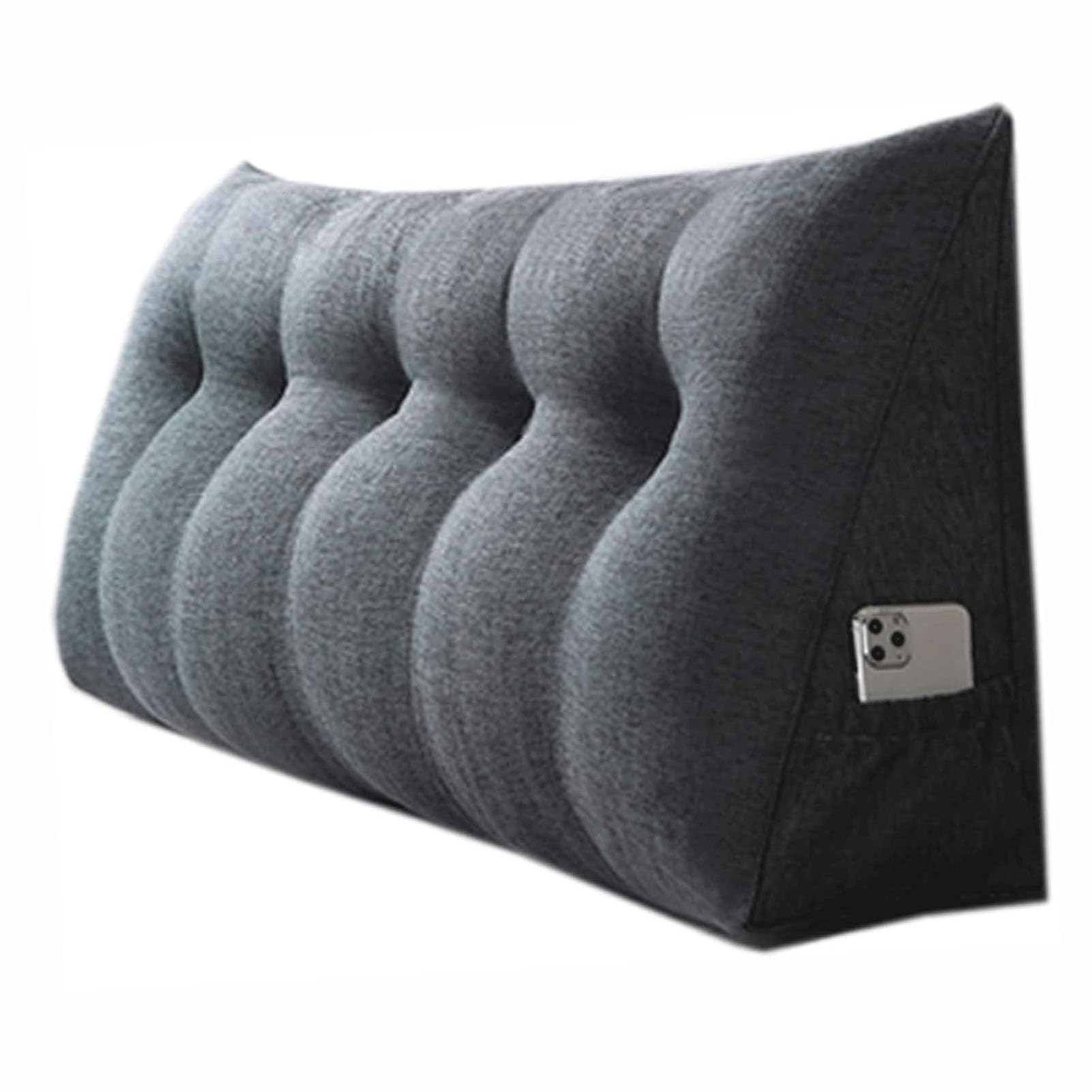 Duża trójkątna poduszka klinowa do podparcia zagłówka, oparcie do czytania, ze zdejmowaną pokrywką, ergonomiczna poduszka pod głowę, do siedzenia, 80 x 20 x 50 cm
