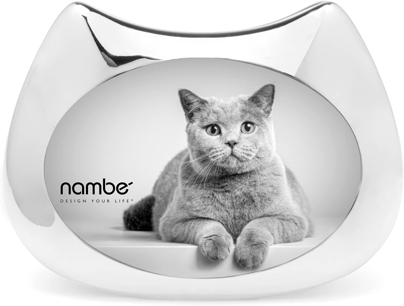 Nambe Pet Collection Feline Motif Cat Picture Frame Holds 3