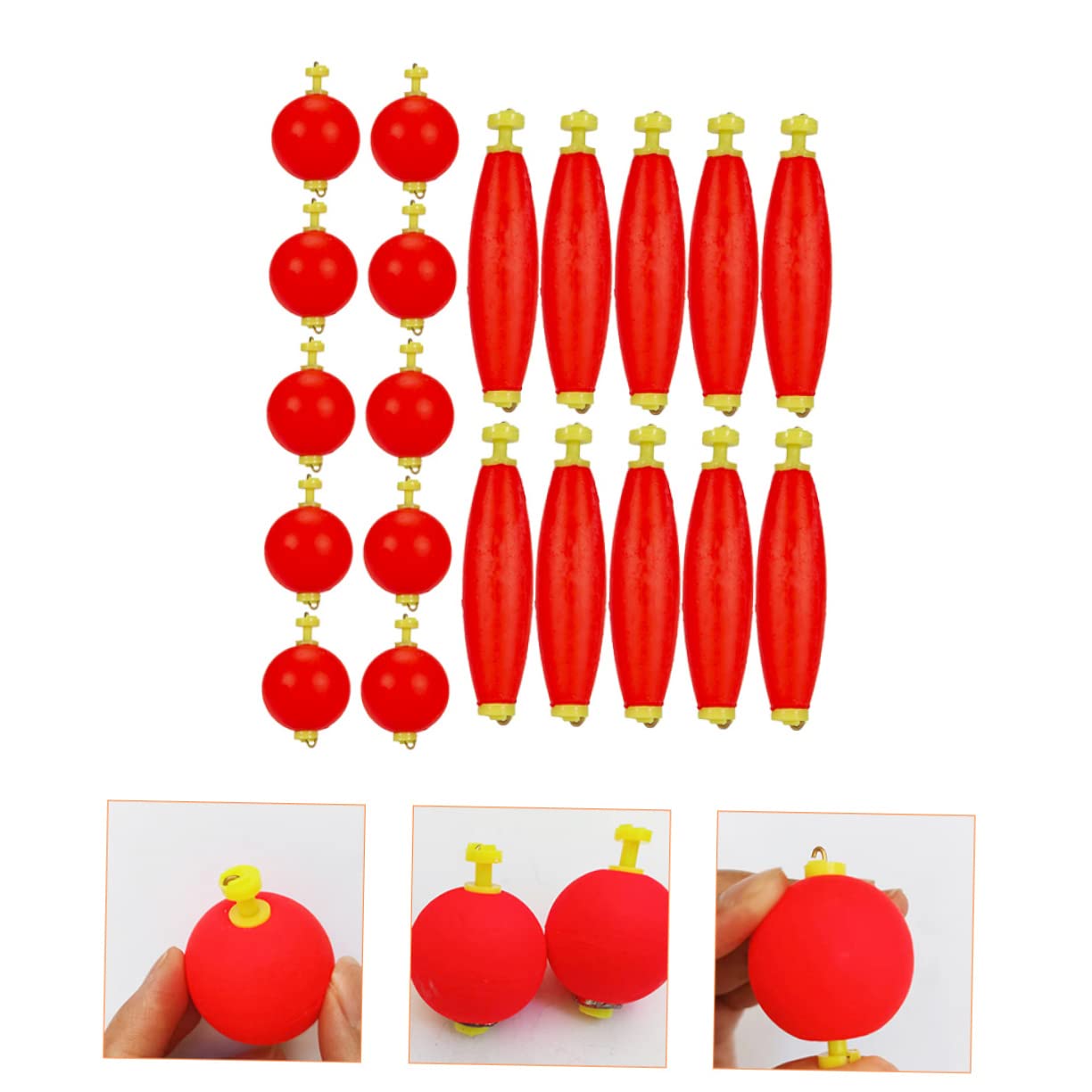Sosoport Lot De 4 Flotteurs De Pêche À La Mouche en Eva Résistant pour Équipement De Pêche 20 Pièces X 4