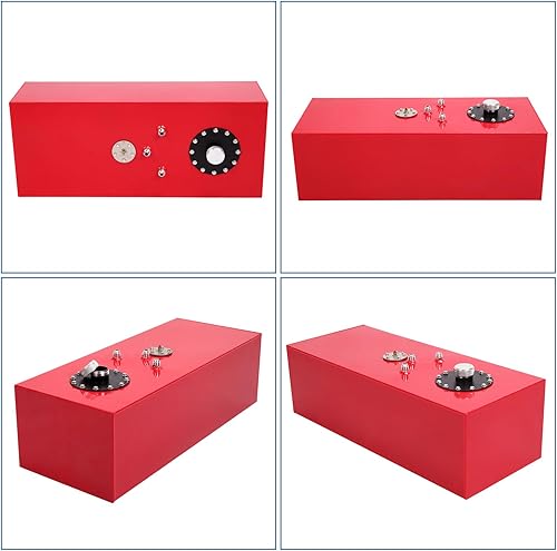 Miniatura 6 de Tanque de combustible de aluminio con pila de combustible de 14 galones, 53L, universal, para carreras, tira de deriva, pontón, barco, tanque de