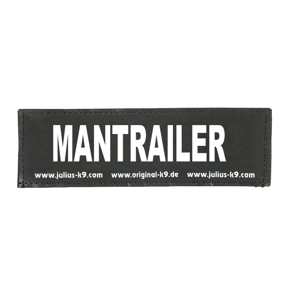 Interchangeable Patches, 1 pair, MANTRAILER, Size: Small, Black