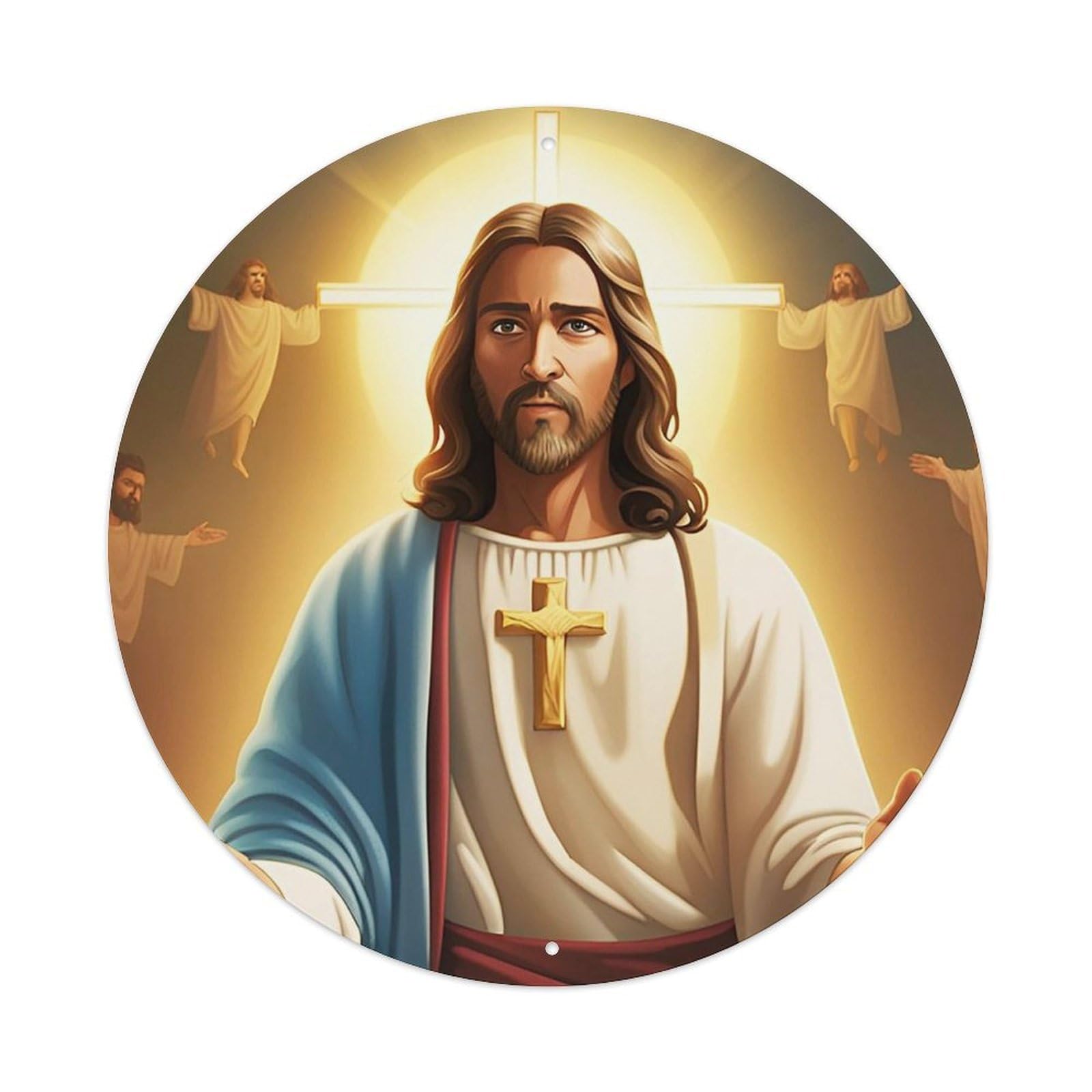 Jesus And The Believers Religious Metal Tin Sign