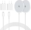 Cargador Inalámbrico Magnético 2Pack Apple 10FT Magsafe, Carga Rápida Mag-Safe Inalámbrica para iPhone con Adaptador de Corriente para iPhone 16Pro Max/16Pro/16Plus/15Pro Max/15/14/13/12/AirPods3/Pro 2 1
