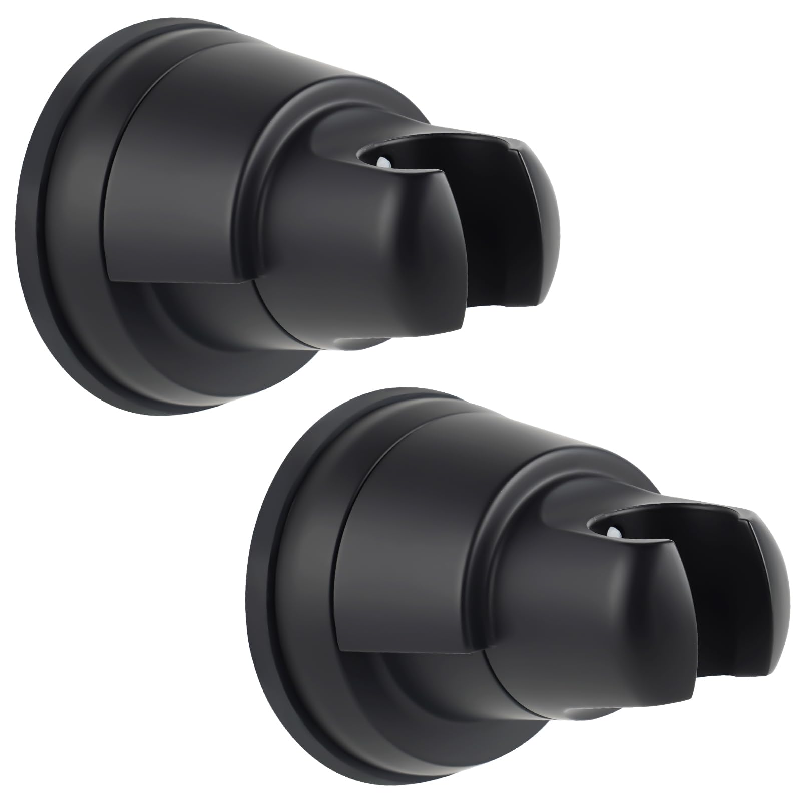 2-Pack Shower Head Holder Suction Cup, Vacuum Handheld Shower Holder, Black