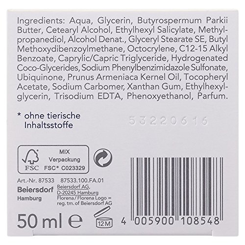 Florena Anti-Falten Tagespflege Q10 und Aprikosenkernöl, Vegan, 1er Pack (1 x 50 ml)