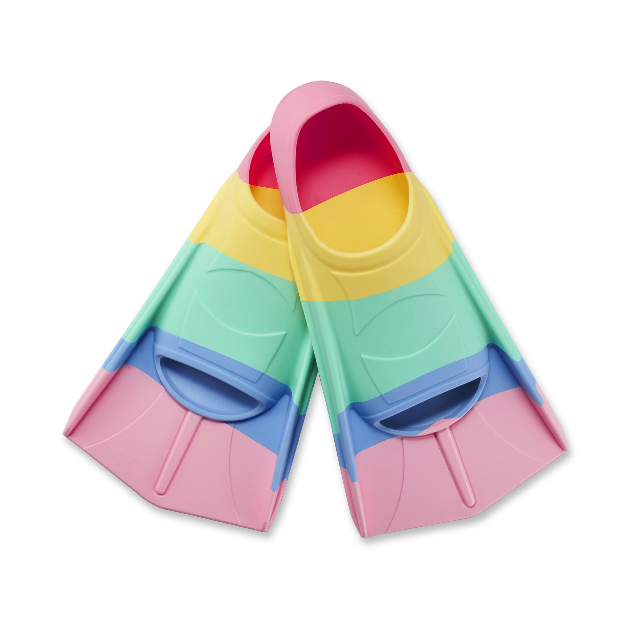 Kids Short Swim Fins, Lap Training Flippers for Pool Youth Beginners