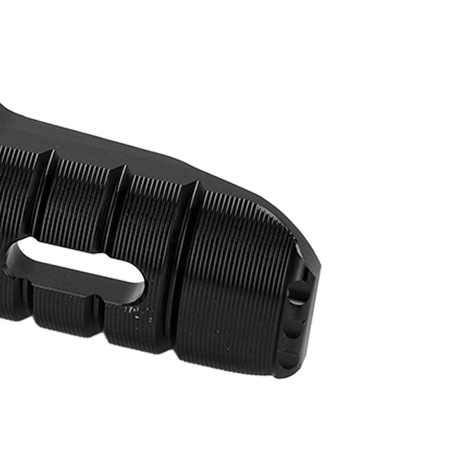 SWOQ Motorrad-Fußraste vorne, langlebiges Motorrad-Fußpedal, rostfreier Antioxidans-Ersatz für RS125 TUONO125 für Upgrade(Schwarz)