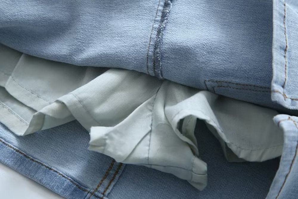 Röcke,Minirock Für Damen, Blau, Hohe Taille, Cargo-Rock Mit Schlitz Und Taschen, Reißverschluss, Schmaler A-Linien-Rock Mit Hose, Um Die Hüften Gewickelter, Kurzer Rock Für Mädchen, Damen, M
