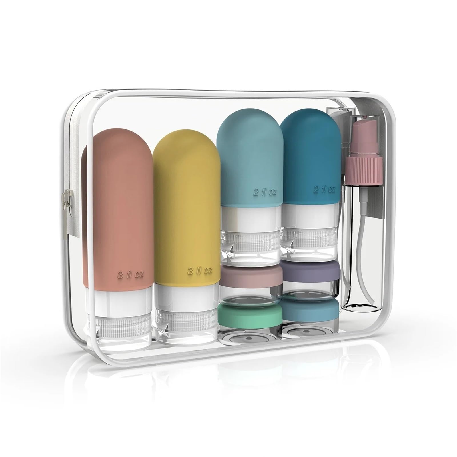 XIEHYA 4 Pc/set Travel Bottles For Toiletries Leak Proof Squeezable Size Containers Accessories Essentials For Toiletries(Color 1)