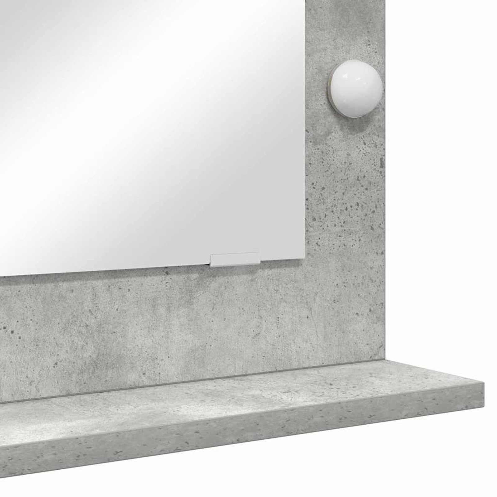 Gecheer Kosmetikspiegel Beton grau 70 x 50 x 18 cm Spiegel, Deko Spiegel Bathroom Mirror für Badezimmer Make-up Rasur Wohnung Hotel868336