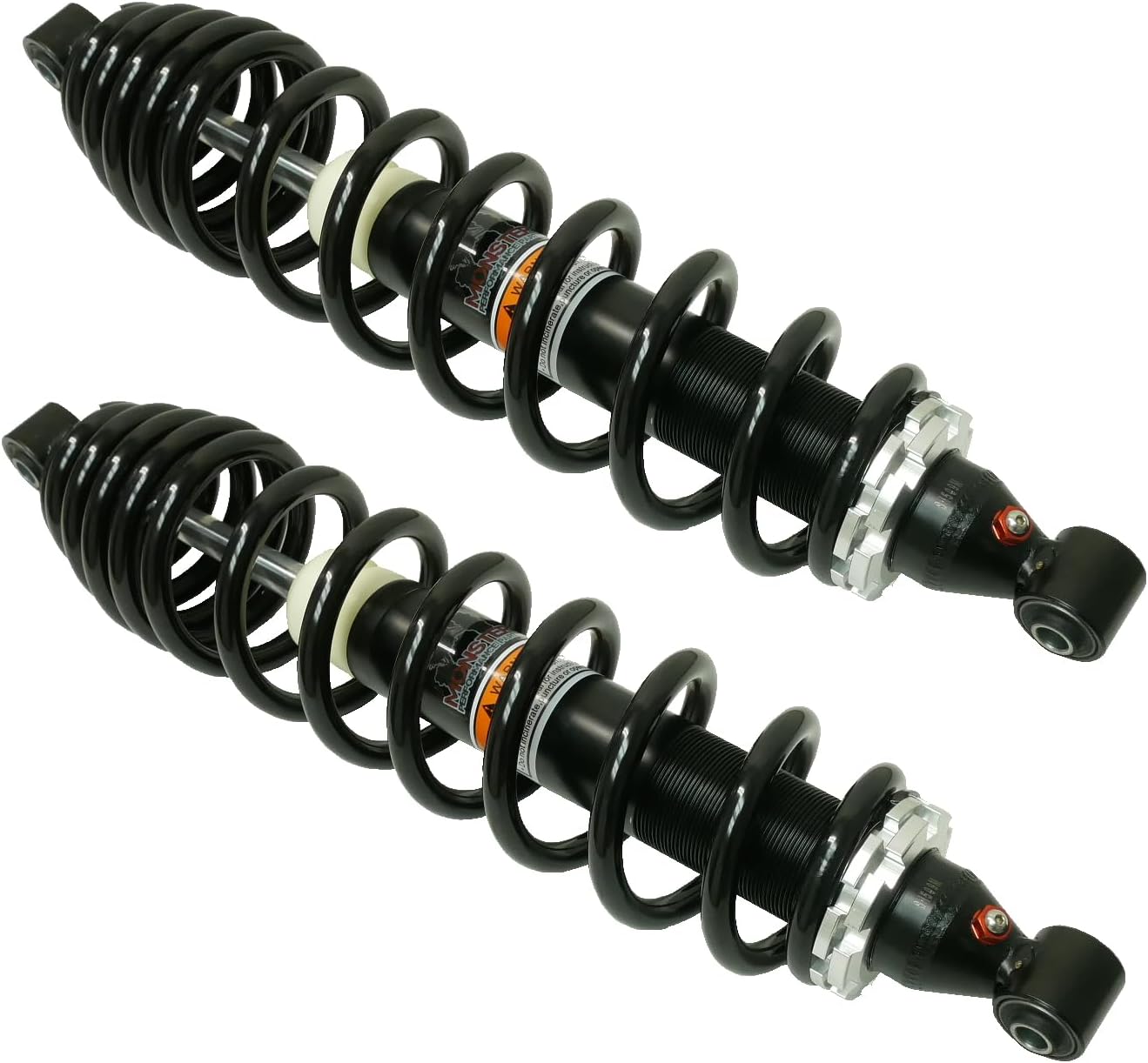 Monster Performance Rear Shocks for Polaris 7043374 7041956 Sportsman X2 / Touring & Ranger Monotube Dual-Rate Responsive Handling Quality Tested Monotube Gas-charged Adjustable