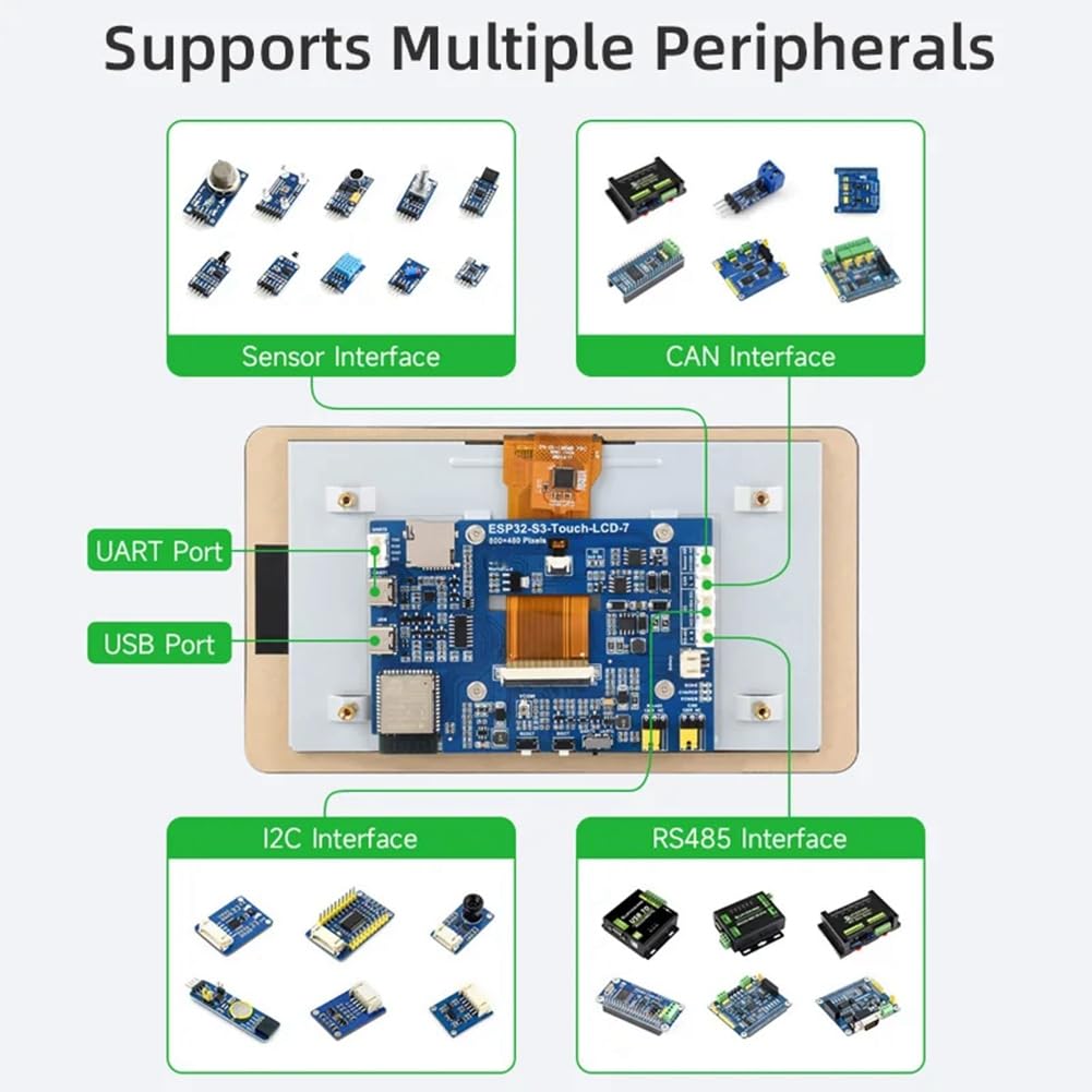 Carte De Développement ESP32-S3 Avec écran Tactile Capacitif 4 Pouces - Pour Projets Arduino, IoT Et Domotique