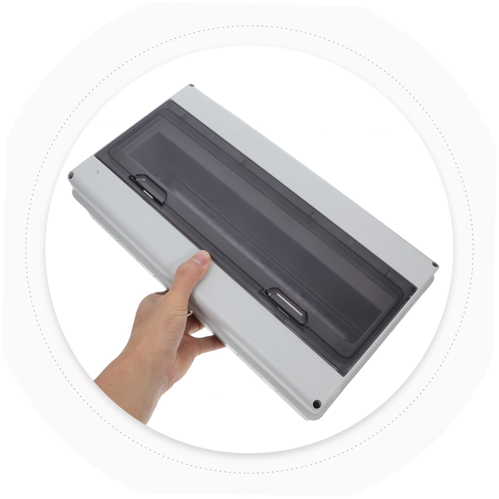NUOBESTY 18-poliger Notstrom Sicherungskasten Ip35 aus Pc/abs mit Transparenter Abdeckung 35mm Din Hutschiene Verteilerbox für Außenstromversorgung und Wartungsschutz
