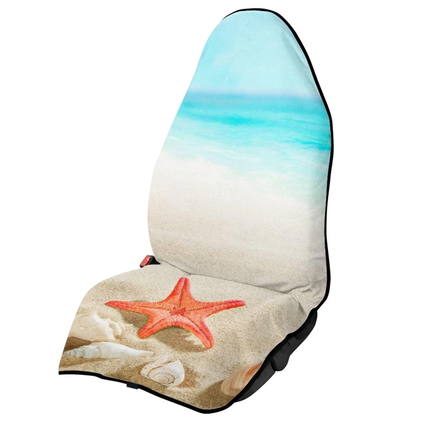 Yewattles Beach Starfish Waterproof Sweat Towel Seat Cover After Workout Outdoor Sport Activities for Kid Dog Non-Slip Universal Fit Car Van Truck SUV