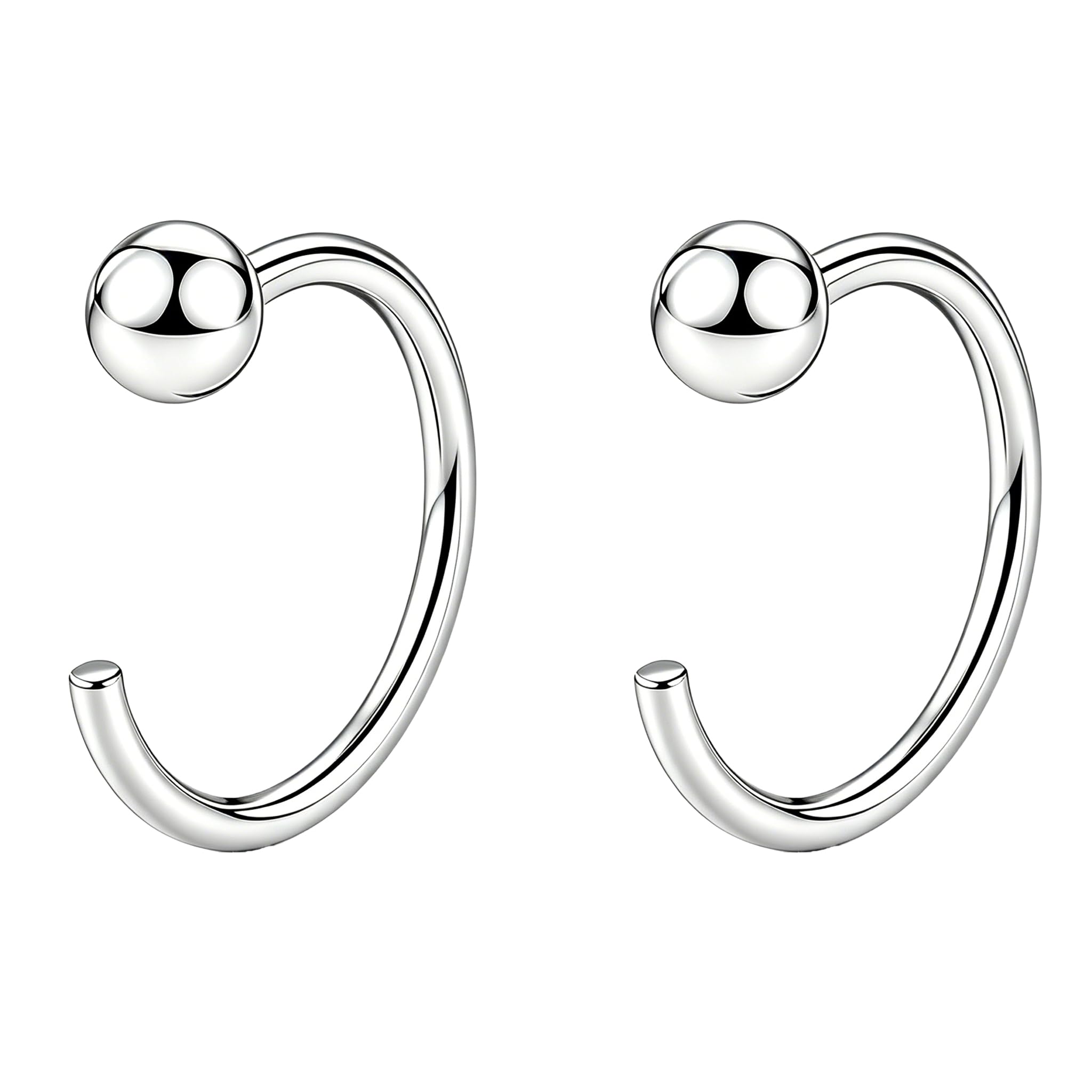 925 Sterling Silver Moissanite Dangle Hoop Earrings, 18K Gold Plated Dainty 1 Carat D Color VVS Clarity Lab-Grown Hoop Drop Earrings for Women