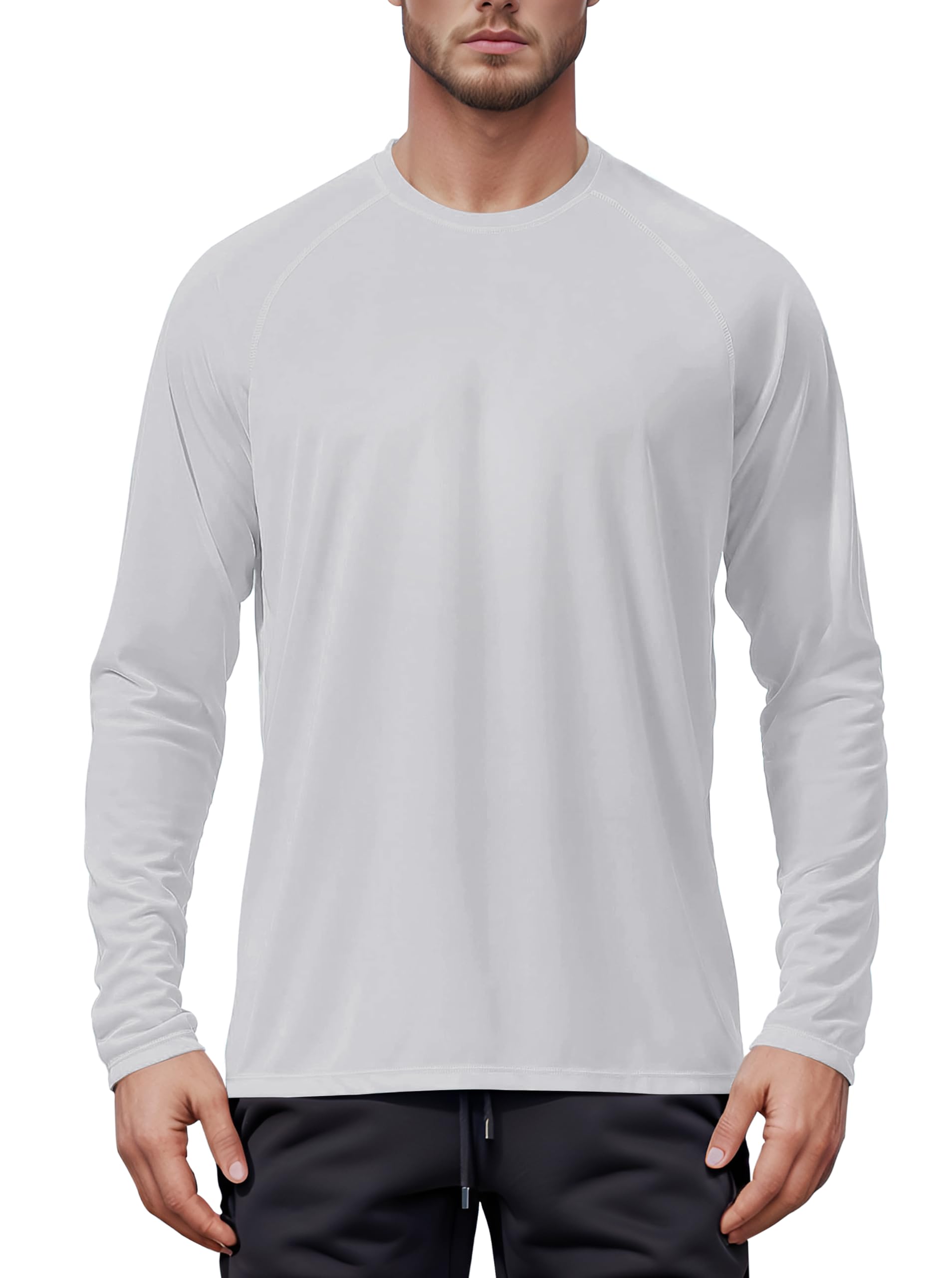 Tansozer Herren UPF 50+ UV Shirt Rashguard Sonnenschutz Schwimmshirt Schnelltrocknend Funktionsshirt Surfen Angeln Wandern Top