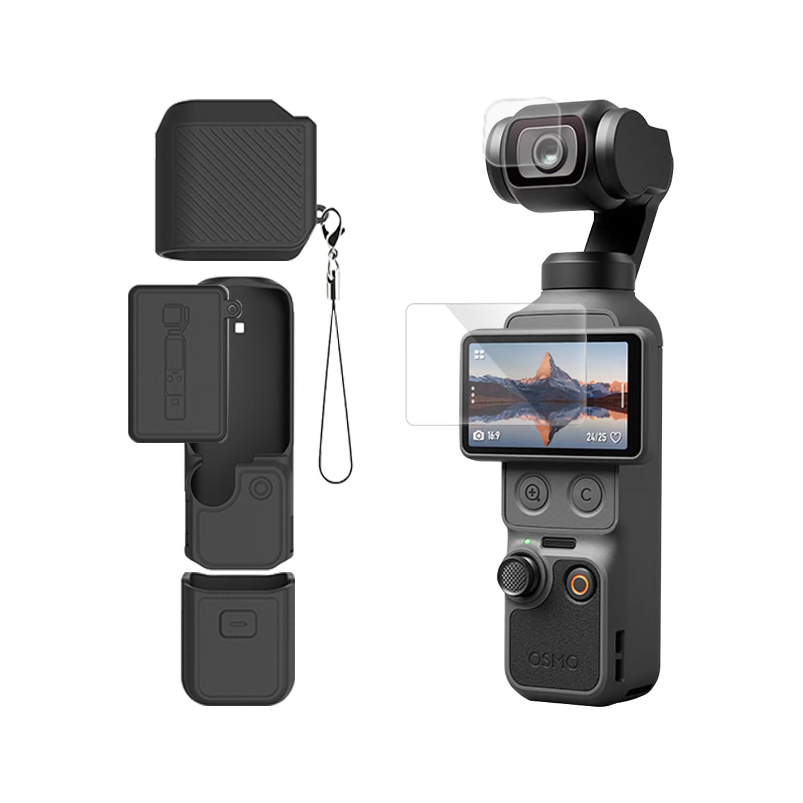 Photo 1 of uconsmimo Silicone Protective Case for DJI Osmo Pocket 4 - Black